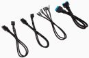 CH-CA8900244K Corsair Premium Black 30cm Sleeved Front Panel Extension Kit