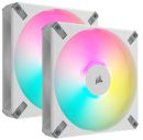 FA-140CAFERD-W Corsair iCUE AF140 White RGB ELITE 140mm PWM Dual Fan Kit - 140x140x25mm