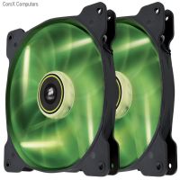 Corsair SP140 Led Green x2 twin pack 140x140x25mm Case Fans