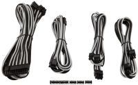 Corsair White &amp; Black Premium Individually Sleeved DC Cable Starter Kit