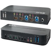 CSV-1382-CLUB3D Club 3D CSV-1382 2 Port HDMI KVM Switch + audio + USB Hub - 4K 60Hz