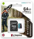 SD-64GKCXCG3 Kingston Canvas Go Plus 64GB microSDXC 170R A2 U3 V30 Card + Adapter