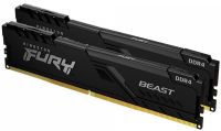 KF432C16BB1K2/32 Kingston FURY Beast Black 32GB(16GB x 2) DDR4-3200 CL16 288-Pin 1.2V Desktop Memory Module