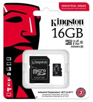 SDCIT2/16GB Kingston Industrial C10 A1 16GB microSDHC pSLC Card + SD Adapter