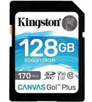 SD-128GKXCG3 Kingston Canvas Go Plus 128GB SDXC 170R C10 UHS-I U3 V30 Card