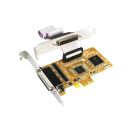 AC-Si5499H+L Sunix MIO5499H 4-port High Speed RS-232 &amp; 1-port Parallel PCI Express Multi-I/O Board