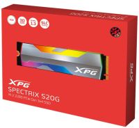 HD-AG500S20G Adata Spectrix S20G series 500Gb nGff/M.2 3D TLC SSD with NVMe 1.3 PCIe (Gen3.0) x4 mode, type 2280 - 22x80x7.55mm