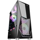 TRITON1BLK Armaggeddon Tritron 1 Dual Chamber Tempered Glass Side Panel Gaming PC Case