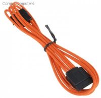 PS-BAM1SA45o Bitfenix alchemy multisleeved cable - 45cm - 1x 4pin Molex to 1x SATA power cable - Orange