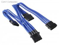 PS-BAM3ML Bitfenix alchemy multisleeved(12) 60cm - 1x Molex to 3x Molex spliter/extension (4pin power) cable - blue
