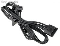 PS-BAM4SA20K Bitfenix alchemy multisleeved cable - 20cm - 1x 4pin Molex to 4x SATA power cable - Black