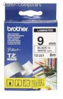 NET-LAB-BRR-TZ221 Brother Tz221 9mm Black On White Tape