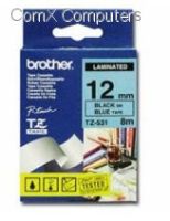 TZ531 Black on Blue 12mm x 8m TZ Tape