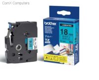 TZ541 Brother P-touch 18mm TZ-541 Laminated Tape, 8m, Black on Blue