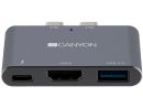 CNS-TDS01DG Canyon DS-1 3-in-1 Multiport Thunderbolt 3 Docking Station