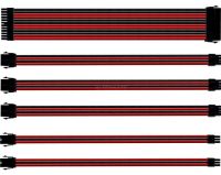 PS-CASECK-KR Coolermaster CMA-SEST16RDBK1-GL Black and Red universal Sleeved Extension Cable Kit