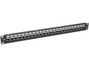N254-024-SH-6A Eaton Tripp Lite series 24-Port 1U Rack-Mount STP Shielded Cat6a Feedthrough Patch Panel