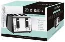 EG-STS005 Eiger Geneva Black 4 Slice Stainless Steel Toaster