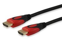 119341 Equip HDMI A to HDMI A 1.0m Black / Red Cable
