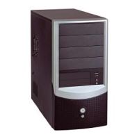 CAS100 Midi Tower Case & 300W PSU P4 - (Black) supports 1x 8cm Fan
