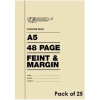 6009635830291 Freedom A5 48 pages Exercise Book Feint and Margin - 25 pack