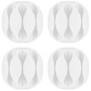 70373 Goobay Cable Management 3 slots 4-piece Set - White