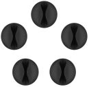 95040 Goobay Cable Management 1 slot 5-piece Set - Black