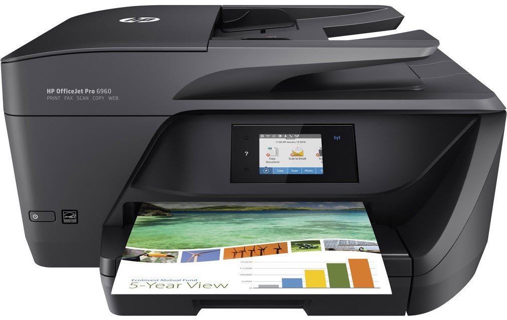 J7K33A HP Officejet Pro 6960 Multifunction Printer, Print, Copy, Scan ...