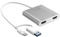 SC-JCA365 J5create JCA365 USB-C to Dual HDMI Multi-Monitor Adapter