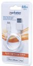 390781 Manhattan White iLynk Lightning 0.5 m A Male / 8-Pin Male Cable