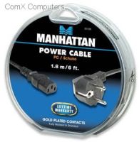 Manhattan 1.8m Power Cable, Black