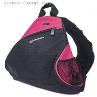 Manhattan Dashpack Black &amp; Pink 12" Lightweight Notebook Bag