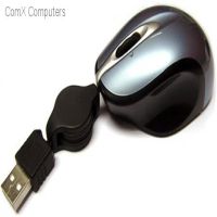 Okion Delimer Pocket 4D Silver Laser Mouse with Retractable Cable