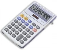 EL334 Sharp EL-334 Mini White Desk Calculator