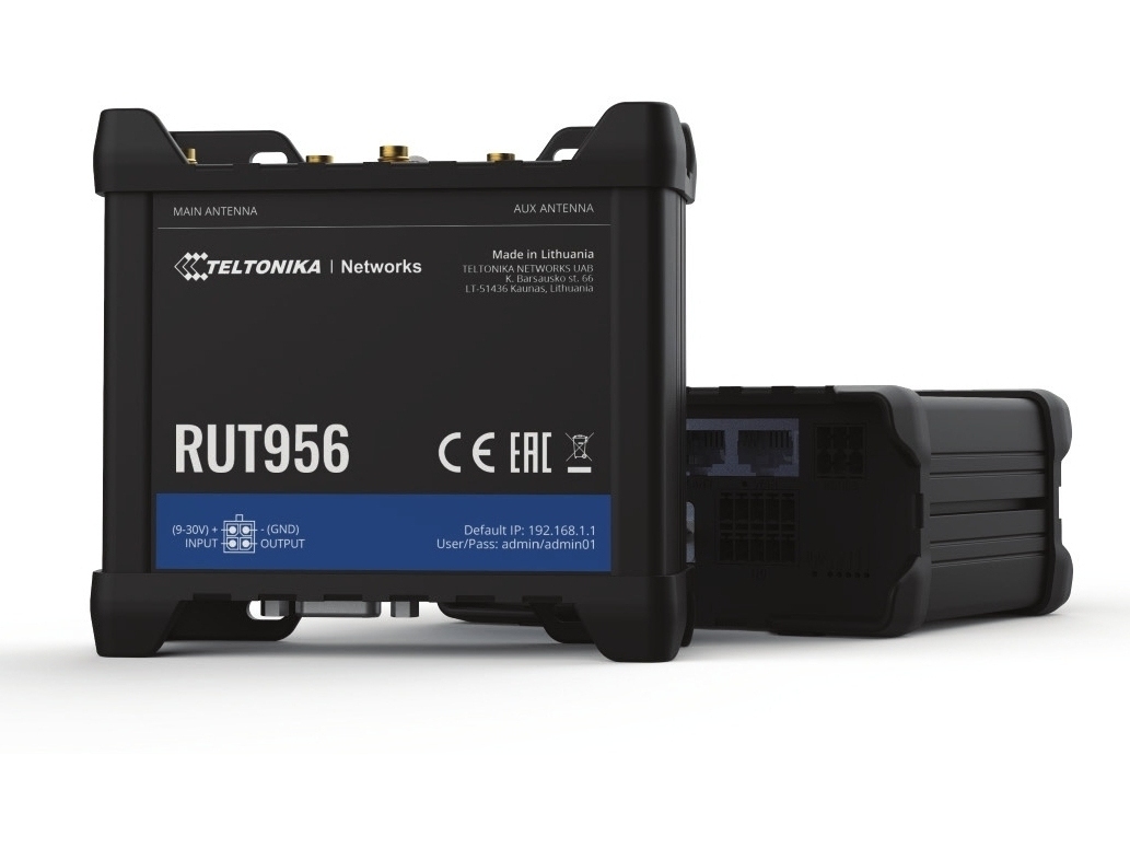 Teletonika Rut956 RUT956 Teltonika RUT956 Industrial LTE Wi-Fi IoT Router with VPN / I/O ...