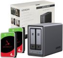 DXP2800-8TB UGreen NASync DXP2800 2 bay NAS with Seagate Ironwolf NAS 8TB (2x4TB) SATA Hard Drive Bundle
