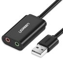 US205-30724 UGREEN Black USB 3.5mm External Sound Adapter