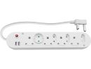 MP-08WU Unbranded Multi Plug 4x 16A 4x 5A 2x USB with 0.5m Cord