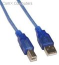 CAB-USB-AB2 Baobab USB 2.0 A Male to B Male Printer Connection Flat Cable - Blue (1.8m)