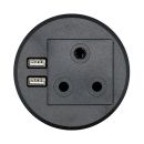 NET-PG-80-BL Unbranded Black Power Grommet with USB