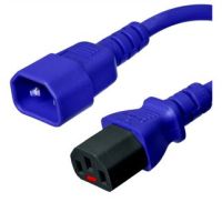 Linkqnet 2m C13 female to C14 male lockable power cable Blue