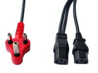 Unbranded 2 way 2.8m power cable - Dedicated SA Plug to IEC Female