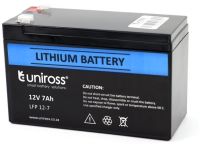 UNIROSS 12V 7Ah Li-FEPO4 lithium iron phosphate Battery, 10LFP12-7
