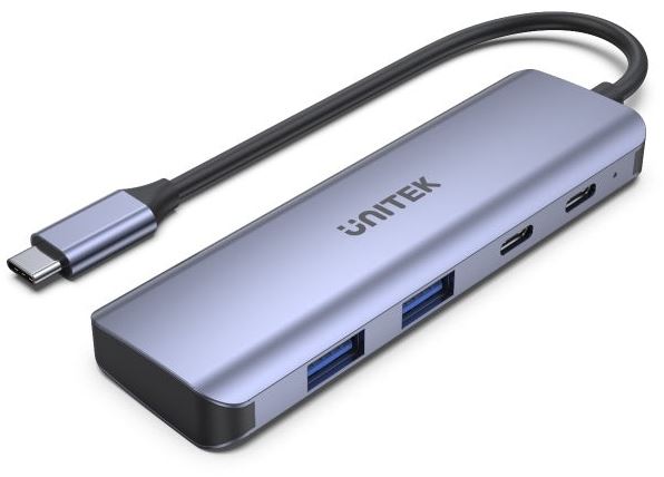HUB-USB-C-4P-H1107Q Unitek uHub Q4 next 4-in-1 USB-C Hub, Aluminium ...