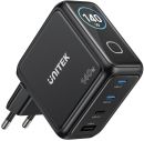USB-CHARGER-P1132ABK Unitek rexo 140W 4 port GaN Wall charger with Smart Display