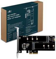 VANTEC UGT-M2PC200 ADP Vantec M.2 NVMe + M.2 SATA SSD PCIe X4 Adapter