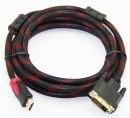 CAB-DVI-HDMI-5M-VM VCOM 5m DVI to HDMI metal hood braid cable