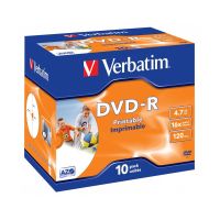 Verbatim 43521 DVD-R Wide Inkjet Printable ID Brand - 10 Pack