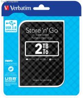 MOVEV53195 Verbatim 2tb 2.5" 9.5mm USB 3.0 Black Portable Hard Drive