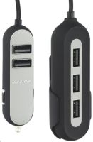 BE0133BLK Whizzy Black 5 Port USB Family Car Charger